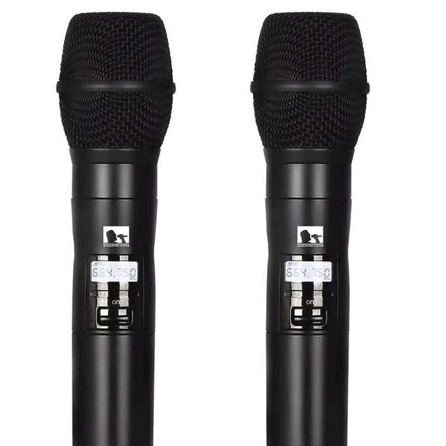 Nuoxun UT45R UHF Professional Handheld Wireless Microphone IR/PLL LCD Display True Diversity Noise Cancelling 200M Range 2