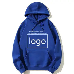 Hoodie Logo kustom Hoodie Musim Dingin uniseks Hoodie ukuran besar vinil Transfer panas desain untuk Hoodie