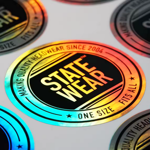 Logotipo personalizado <span class=keywords><strong>de</strong></span> alta calidad, vinilo autoadhesivo, etiqueta <span class=keywords><strong>de</strong></span> holograma impermeable, pegatinas holográficas <span class=keywords><strong>de</strong></span> arcoíris, protección <span class=keywords><strong>de</strong></span> <span class=keywords><strong>seguridad</strong></span> RF - Product Image 1