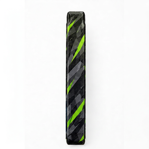Protector de Marco de Raqueta de Pádel de Fibra de Carbono con Logotipo Personalizado, Patrón Geométrico Verde y Negro, Cinta Protectora Duradera - Product Image 1
