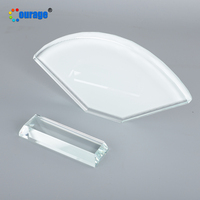 Secteur plaque de cristal de sublimation en verre cadre photo ébauches pour impression personnalisée BSJ-17
