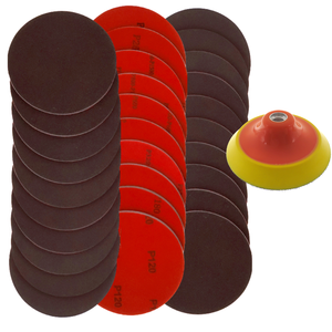 Juego <span class=keywords><strong>de</strong></span> 31 Piezas <span class=keywords><strong>de</strong></span> Papel <span class=keywords><strong>de</strong></span> <span class=keywords><strong>Lija</strong></span> <span class=keywords><strong>de</strong></span> Espuma Redonda <span class=keywords><strong>de</strong></span> 5 Pulgadas con Gancho y Bucle, para Lijado en Seco o Húmedo, para Pulir Metal, Madera y Automóviles - Product Image 1