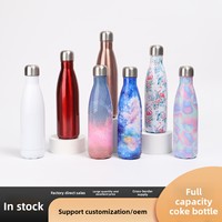 Gobelet isotherme portable en acier inoxydable 304, double paroi, grande capacité, inspiré du cola, pour boissons froides, idéal pour l'extérieur