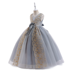 Robe de mariée avec appliques pour enfants de 5 à 14 ans, robe de bal, robe de soirée princesse - Product Image 6