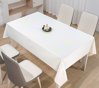 Nappe imprimée RNPT en PVC, rouleau blanc, toile cirée jetable, pour banquets familiaux, fournitures hôtelières, logo personnalisé