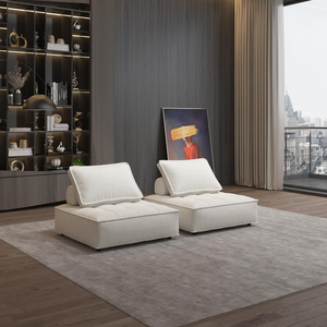 लिविंग रूम के लिए हटाने योग्य बैक कुशन नरम कपड़े सोफे के साथ मॉड्यूलर अनुभागीय सोफे सोफे बिस्तर - Product Image 1