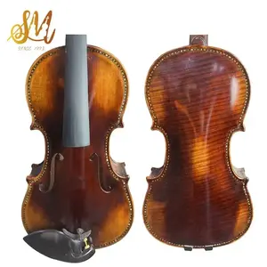 44 violino Hellier stile violino violino full size alto livello professionale violino solido abete rosso top e acero retro suono potente