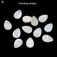 Breloques en nacre blanche en forme de cœur, étoile, lune, goutte d'eau et fleur pour bijoux