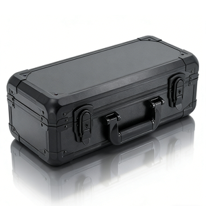 Valise de luxe noire à taille personnalisée en <span class=keywords><strong>aluminium</strong></span> dur, mallette de transport pratique, mallette de rangement pour instruments en métal avec mousse de rembourrage prédécoupée - Product Image 2