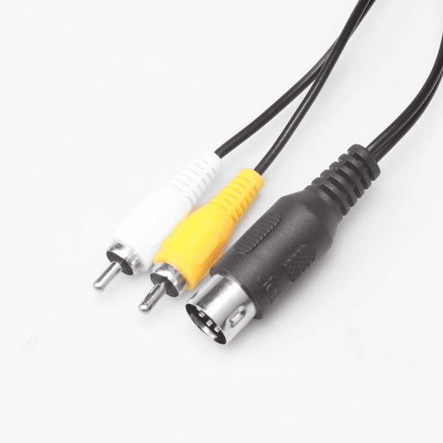 Hight Quality 1.8M Av Cable for Sega Genesis 1 Av Cable Rca Composite Md 1 Audio Video Cable A/V Cord 6Ft