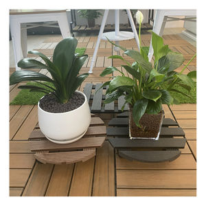 Plateau de Pot de <span class=keywords><strong>fleur</strong></span> amovible <span class=keywords><strong>Composite</strong></span> en plastique bois Offre Spéciale avec roues Base de Pot de <span class=keywords><strong>fleur</strong></span> Base de repos de <span class=keywords><strong>fleur</strong></span> multifonctionnelle pour Patio - Product Image 2