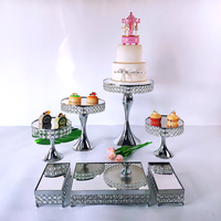 1 Buah-4 Buah Cake Stand Putaran Metal Cake Stand Dessert Display Cupcake Stand Pesta Pernikahan Ulang Tahun