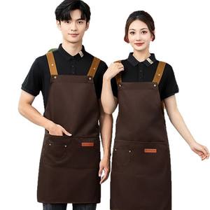 Delantal de carpintería, delantal de cuero vegano, delantal de chef impermeable - Product Image 3