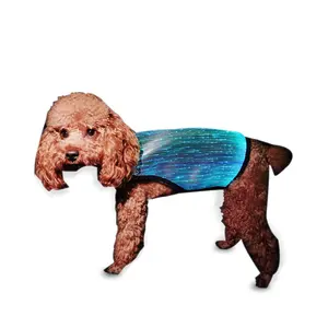 Prix d'usine en gros livraison rapide type D fibre optique tissu réfléchissant led gilet animal de compagnie chien harnais gilet