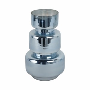 Jarrón de Vidrio Cilíndrico Apilable con Acabado Brillante, Elegante Silueta Decorativa para Flores, Ideal para Sala de Estar, Oficina en Casa o como Adorno - Product Image 1