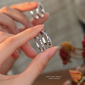 Venta al por mayor 925 anillos de boda pareja conjunto de lujo X diseño anillo de compromiso anillos de plata esterlina mujeres hombres 925 regalo de plata esterlina - Product Image 4