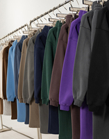 Ensemble de survêtement streetwear structuré en mélange de coton pour l'automne, comprenant un sweat à capuche en polaire et un pantalon de jogging, tenue décontractée unisexe à coupe ample