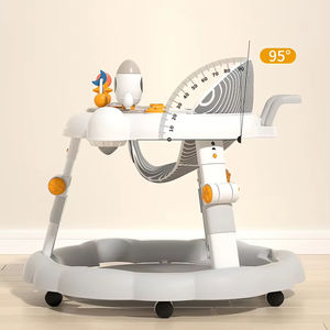 Tekerlekler ve oyuncaklar ile katlanabilir bebek yürüteci ayarlanabilir 4-Level yükseklik, itme yürüteç dönüştürür - Product Image 6