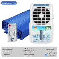 Matelas en PVC refroidi par eau avec ventilateur de circulation d'eau, tapis rafraîchissant pour la maison, les animaux domestiques, les étudiants, les dortoirs, quatre saisons, 12V