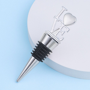 Love <b>Wine</b> <b>Stopper</b> Zinc Alloy Heart Shape Valentine'S Day Wedding Gift Bottle Sealer - Product Image 4