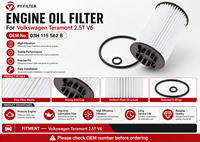 Nuevo Kit de Filtro de Aceite de Motor al por Mayor 03H 115 562 B para Volkswagen Touareg para Skoda Superb 3.6L V6 Pouyou
