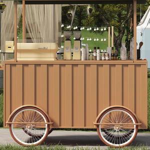 レトロ 四輪 フードカート コーヒー BBQ 屋外 ビーチ 観光地 ホテル レストラン ベーカリー フライドポテト店 フルーツ向け - Product Image 6