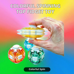 Spinner de Plástico Transparente, Juguete Giratorio Antiestrés, Educativo, Portátil, Regalo para Niños y Adultos - Product Image 2