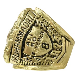 Anillos de Campeonato de Boxeo Ali 1964-1974 en Oferta, Anillo Unisex de Aleación de Zinc Chapado en Oro de Estilo Clásico con Caja de Madera - Product Image 3