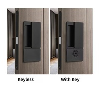 Poignées de porte de haute qualité, serrures et poignées de porte intérieures pour portes en bois, poignée de porte encastrée noire en zinc