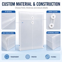 Carpeta de Archivos Expandible Transparente A4 de PP/PVC con Cierre de Cordón, Personalizable con Logotipo, Color y Tamaño