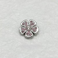 Kancing Tanduk Berlapis Rhinestone Serbaguna dari Paduan Seng dengan Desain Lima Kelopak, Tahan Cuci Kering, Pengikat Dekoratif untuk Mantel dan Jas