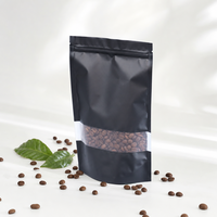 Sachet d'emballage en aluminium personnalisé de qualité alimentaire pour café, thé, snacks et noix, avec fermeture éclair et fenêtre transparente, vente en gros