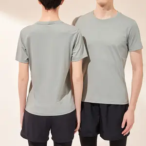 175 GSM 71.0% cotton 29.0% Solona Gym Sport T Shirts Breathable Elastic Running Slim Fit Tshirts