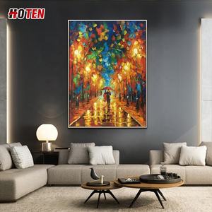 Gran enmarcado abstracto árbol rojo paisaje puro pintura <span class=keywords><strong>al</strong></span> óleo pintado a mano arte de pared decoración del hogar lienzo con pinturas de paisaje - Product Image 2