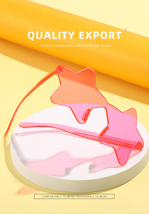 PC <b>Frame</b> Rimless <b>Sunglasses</b> Polygon Shape Colorful Lens Anti UV Sun Shade Unisex Fashion Eyewear Star Glasses - Product Image 4
