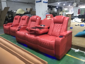 Ensemble de canapé inclinable électrique <span class=keywords><strong>Nice</strong></span> Design Mobilier de cinéma et de théâtre en cuir véritable pour la salle d'école et le cinéma - Product Image 2