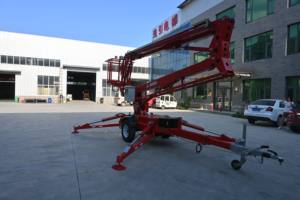 รถกระเช้าไฟฟ้าแบบติดตั้งบนรถพ่วงสำหรับงานภายนอกอาคาร ยี่ห้อ <span class=keywords><strong>Sky</strong></span> Spider ความสูง 16 เมตร พร้อมระบบยกไฮดรอลิก - Product Image 4