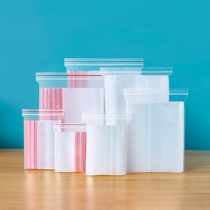 Custom Size Transparent PE Clothes Storage Packaging Flat Ziplock <b>Pouch</b> Plastic Food Thickened <b>Zip</b> Plastic Sealing Zipper Bag - Product Image 2