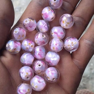 Venta caliente Diy joyería plata cotted cuentas de vidrio pulsera joyería redonda cuentas de cristal para accesorios de decoración en venta al por mayor - Product Image 1