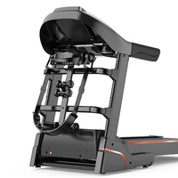 Cinta de Correr Eléctrica Extra Ancha con Inclinación Automática, Plegable, con Pantalla LCD, Motor de 3.5HP, MP3, USB, Multifuncional, para Fitness