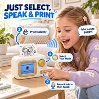 Xprinter MK1 Sevimli Kablosuz Cep Boyu Yapay Zeka Sesli Etiket Yapıcı, Çocuklar İçin Eğlenceli İletişim Becerisi Geliştirme