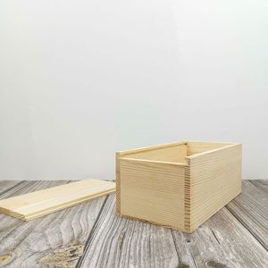 Wooden Storage Box Rectangular Pine Wood <b>Pull</b> <b>Out</b> Box General Packaging Standing Type Customizable Size - Product Image 3