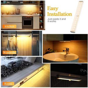 Motion <strong>Sensor</strong> Wireless <strong>Stair</strong> Wall Led Night Strip Cabinet <strong>Lights</strong> Indoor Outdoor <strong>Sensors</strong> Rechargeable 6000K Daylight - Product Image 6