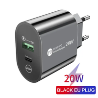 Chargeur portable OEM 20W Type C pour Xiaomi Chargeur rapide Charge rapide 3.0 pour Samsung Adaptateur mural pour tous les téléphones portables