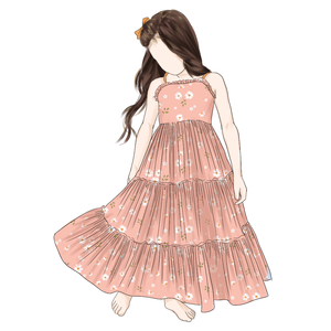 Custom Floor-length Skirt <strong>Dress</strong> Colorful Pattern Printed Summer <strong>Kids</strong> Baby Girls Shoulder Strap Maxi <strong>Dresses</strong> - Product Image 2