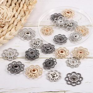 Uxcell Sets Hollow Flower Snap Buttons Mm <b>Press</b> Buttons Snap Fasteners Rings Buckle for Clothes DIY Crafts Dark Grey - Product Image 4