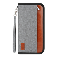 Dompet Pria Kapasitas Besar Bahan Nylon Tahan Lama Anti Maling dengan Ritsleting, Tas Kamera Digital Multifungsi untuk Perjalanan Panjang