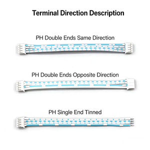 Kabel Pita Datar Biru-Putih Terminal Konektor Seri PH 2.0 MM yang Dapat Disesuaikan - Product Image 3