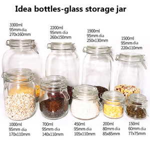 Vente flash - Pots en verre à couvercle à clip pour bonbons et miel, différentes tailles - Product Image 5