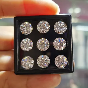 Factory Price 10mm 4CT White Synthetic Diamond Loose Gemstone Round Moissanite